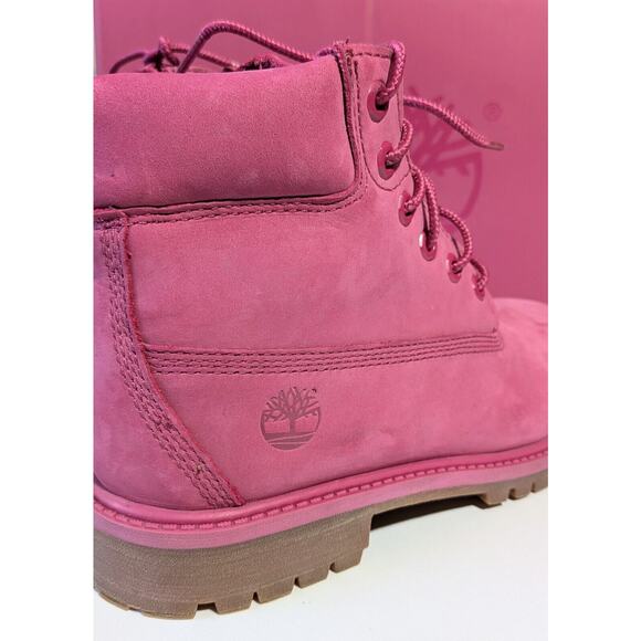 NEW Timberland 50th ANNIVERSARY EDITION Girls Size 3 Dark Pink Boots - Picture 8 of 10